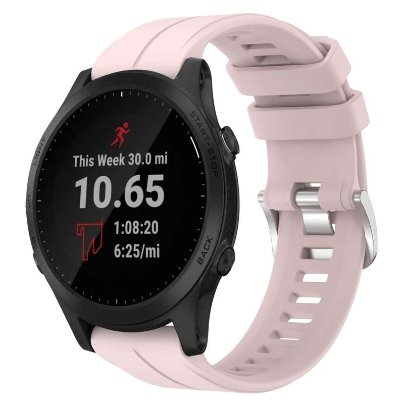 For Garmin Forerunner 945 22mm Solid Color Silicone Watch Band(Black)