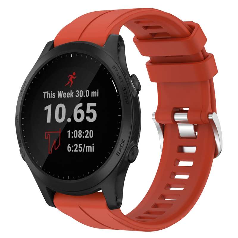 For Garmin Forerunner 945 22mm Solid Color Silicone Watch Band(Black)