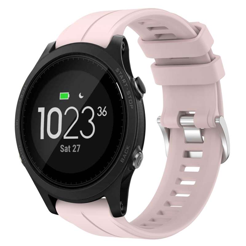For Garmin Forerunner 935 22mm Solid Color Silicone Watch Band(Light Green)