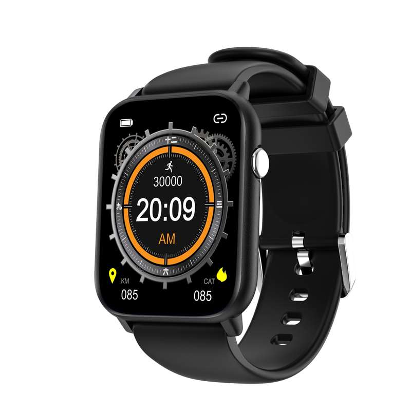 Q28 1.8 inch Color Screen Smart Watch,Support Heart Rate Monitoring / Blood Pressure Monitoring(Blac