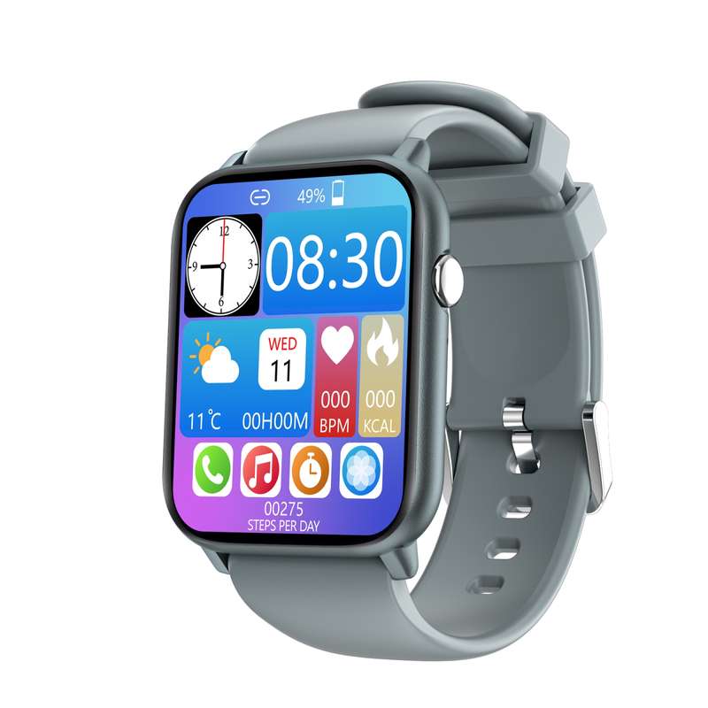 Q28 1.8 inch Color Screen Smart Watch,Support Heart Rate Monitoring / Blood Pressure Monitoring(Blac