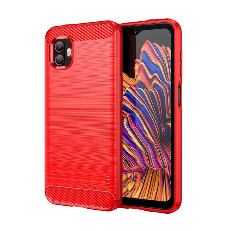 For Samsung Galaxy Xcover6 Pro / Xcover Pro 2 MOFI Gentleness Brushed Carbon Fiber Soft TPU Case(Bla