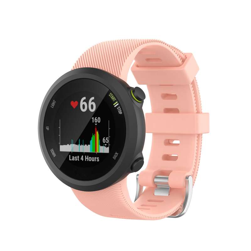 For Garmin Forerunner 45 / Forerunner 45S Universal Twill Solid Color Silicone Watch Band(Orange)