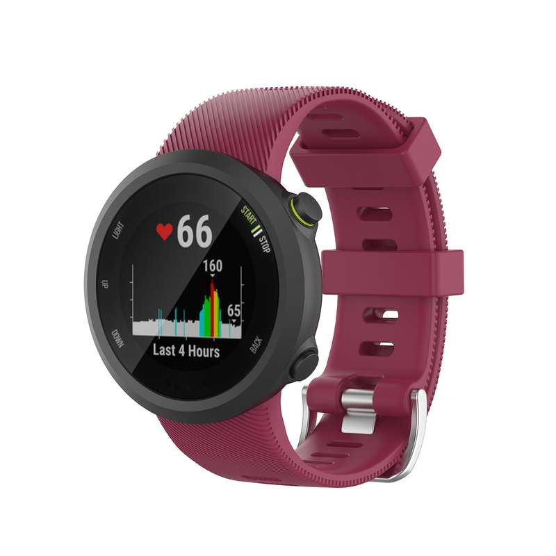 For Garmin Forerunner 45 / Forerunner 45S Universal Twill Solid Color Silicone Watch Band(Orange)