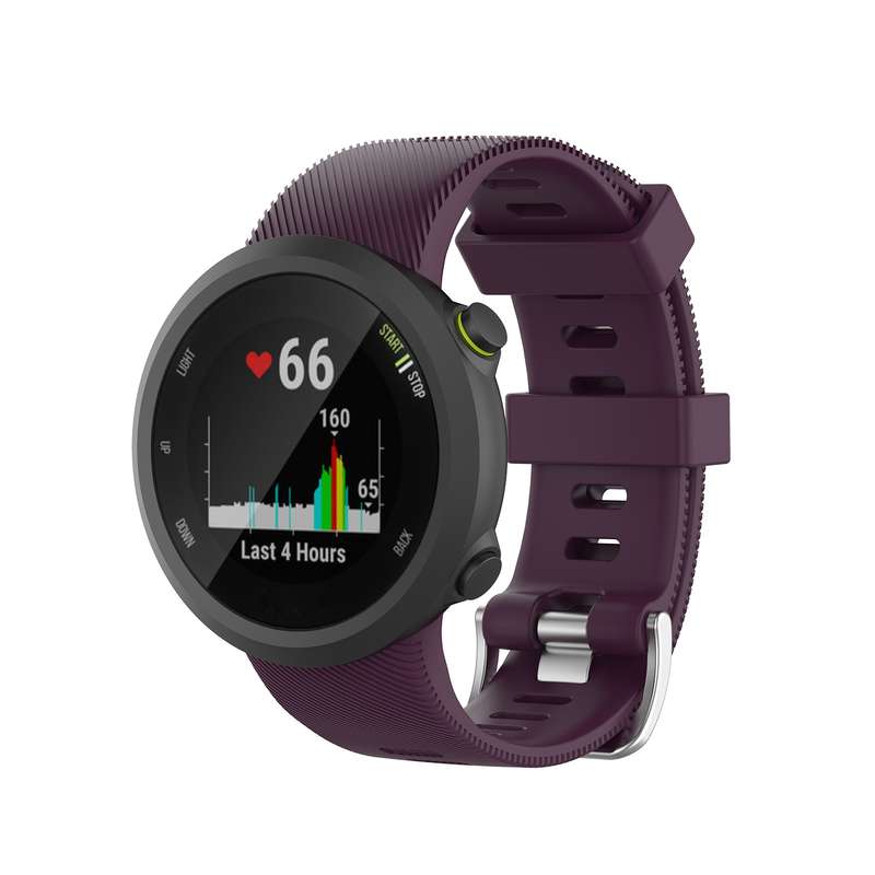 For Garmin Forerunner 45 / Forerunner 45S Universal Twill Solid Color Silicone Watch Band(Orange)