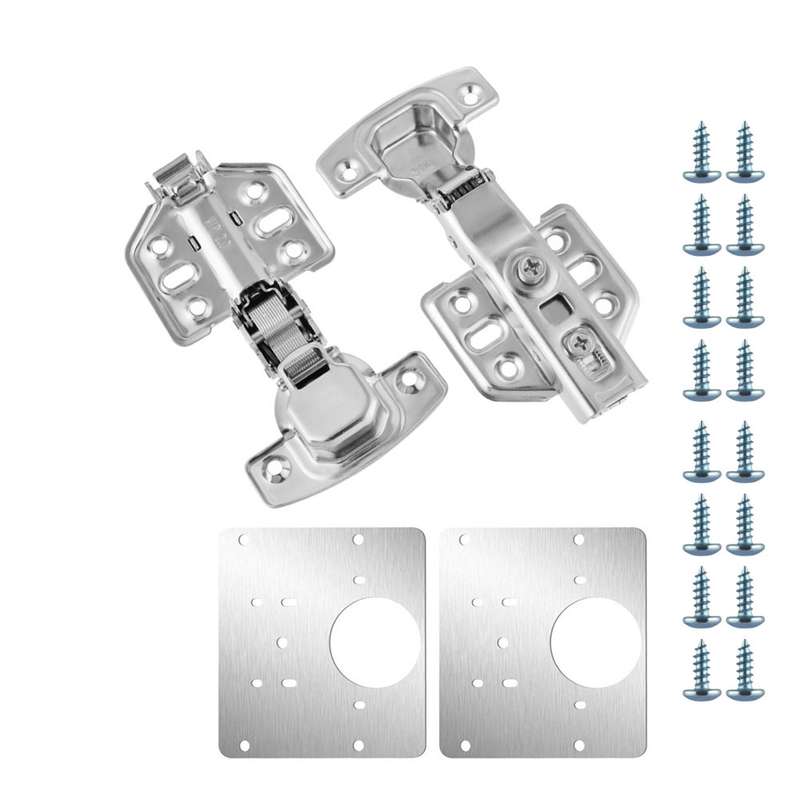 304 Stainless Steel Hinge Hydraulic Damping Mute Thickening Buffer Hinge (Set)
