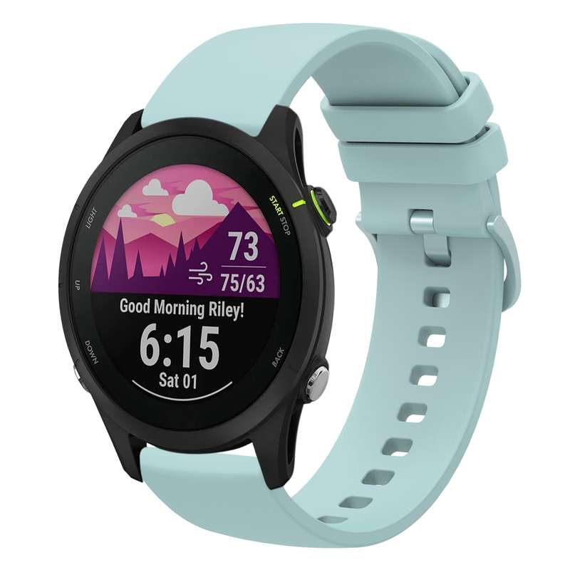 For Garmin Forerunner 255S 18mm Solid Color Soft Silicone Watch Band(Yellow)