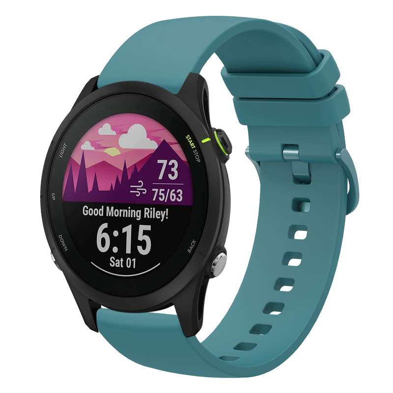For Garmin Forerunner 255S 18mm Solid Color Soft Silicone Watch Band(Yellow)