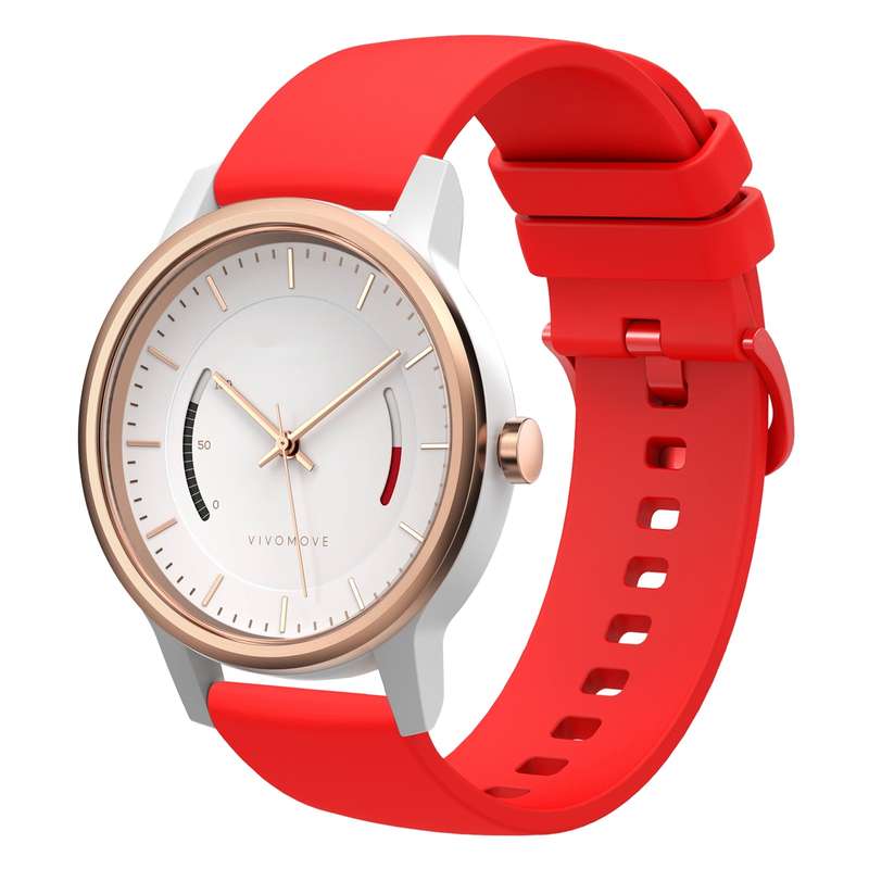 For Garmin Vivomove 20mm Solid Color Soft Silicone Watch Band(Burgundy)