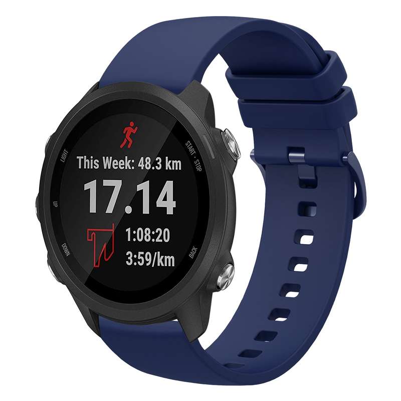 For Garmin Forerunner 245 Music 20mm Solid Color Soft Silicone Watch Band(Burgundy)