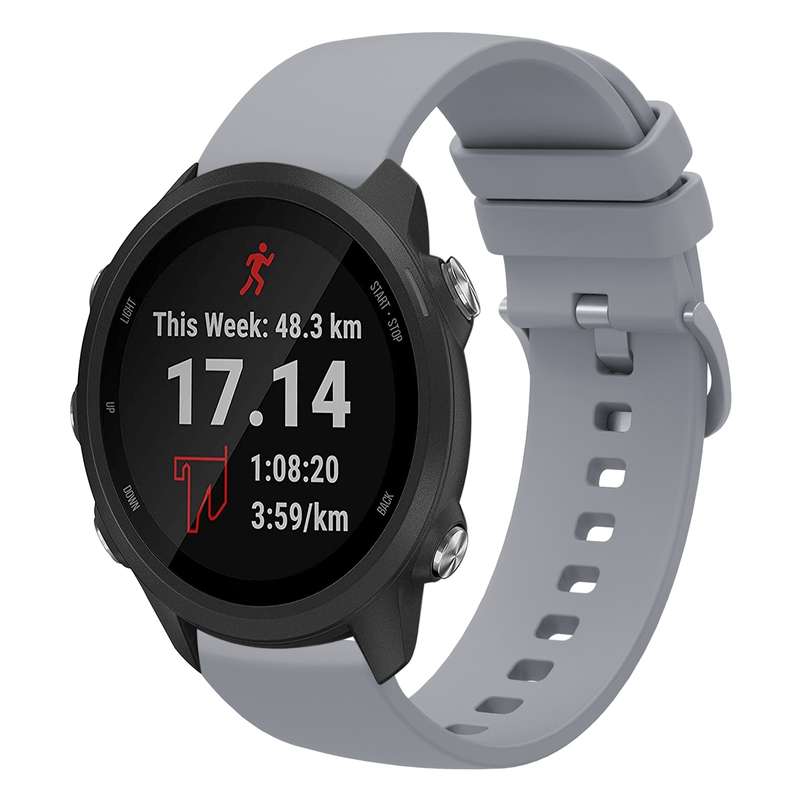For Garmin Forerunner 245 Music 20mm Solid Color Soft Silicone Watch Band(Burgundy)