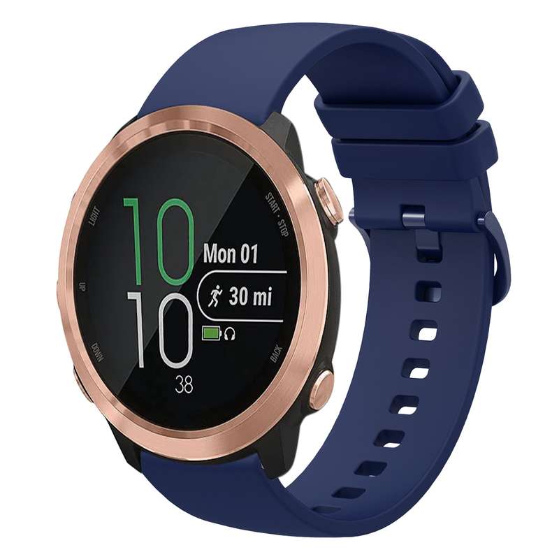 For Garmin Forerunner 645 Music 20mm Solid Color Soft Silicone Watch Band(Pink)