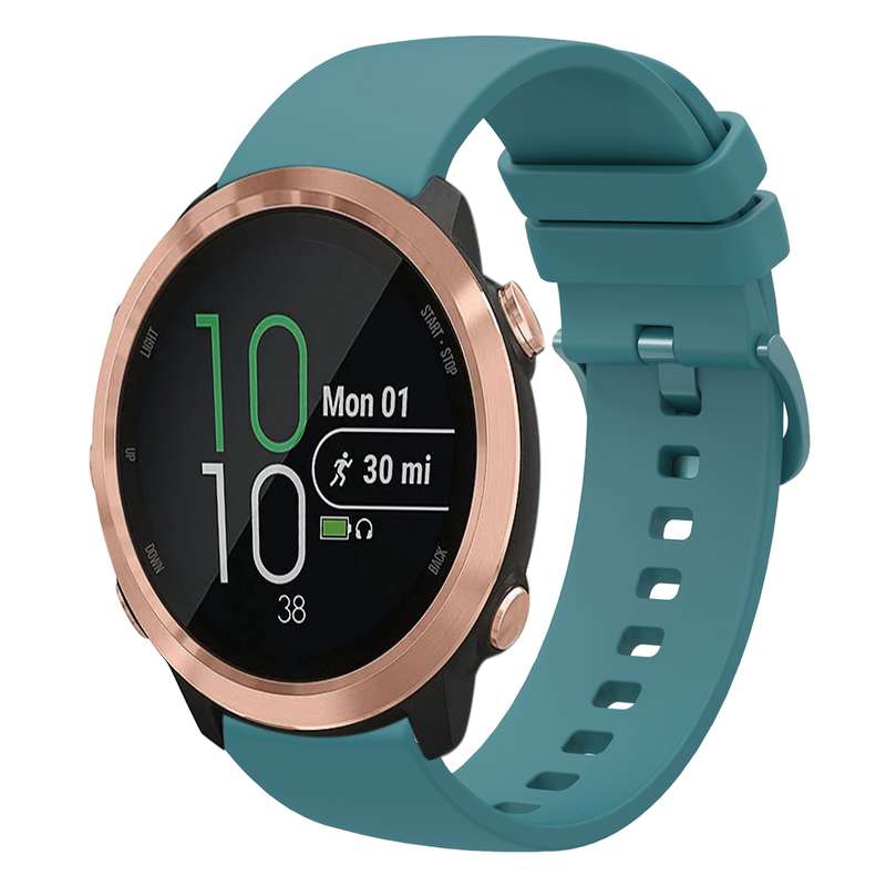 For Garmin Forerunner 645 Music 20mm Solid Color Soft Silicone Watch Band(Pink)