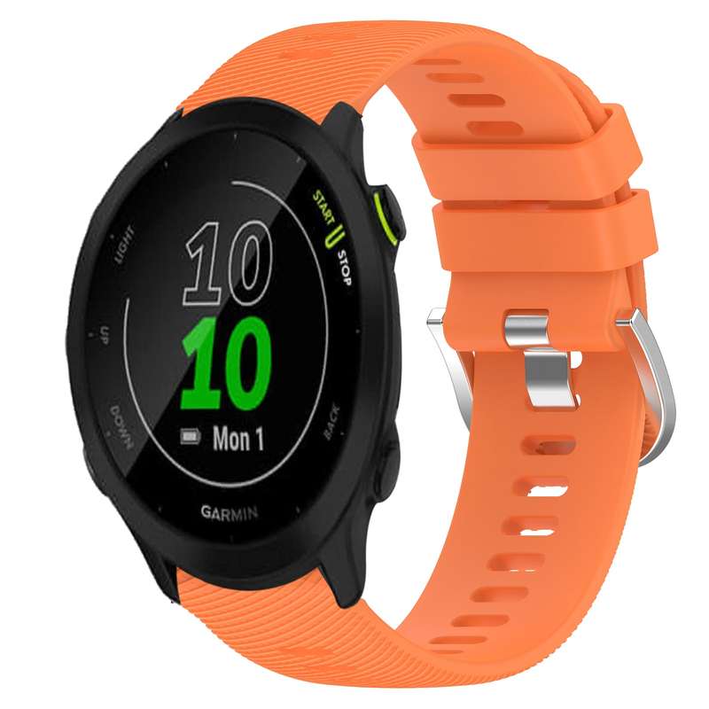 For Garmin Forerunner 55 20mm Solid Color Soft Silicone Watch Band(Midnight Blue)