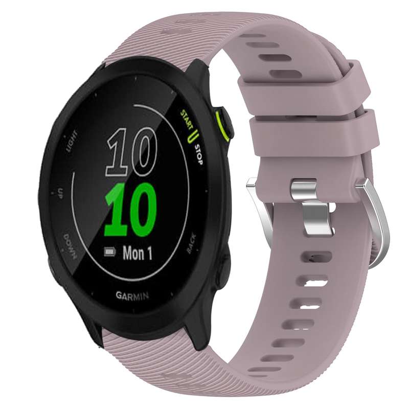 For Garmin Forerunner 55 20mm Solid Color Soft Silicone Watch Band(Midnight Blue)