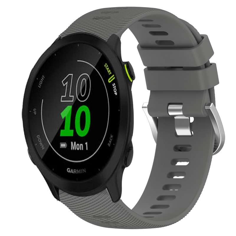 For Garmin Forerunner 55 20mm Solid Color Soft Silicone Watch Band(Midnight Blue)