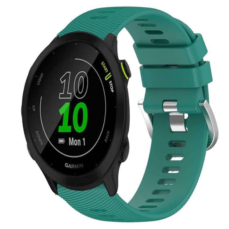 For Garmin Forerunner 55 20mm Solid Color Soft Silicone Watch Band(Midnight Blue)