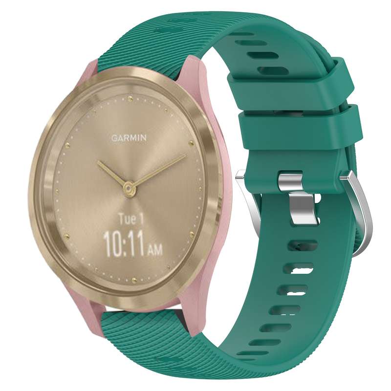 For Garmin Vivomove 3S 18mm Solid Color Silicone Watch Band(Roland Purple)