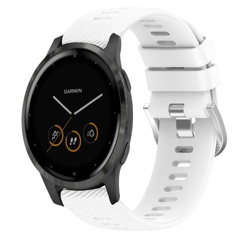 For Garmin Vivoactive 4S 18mm Solid Color Silicone Watch Band(Roland Purple)