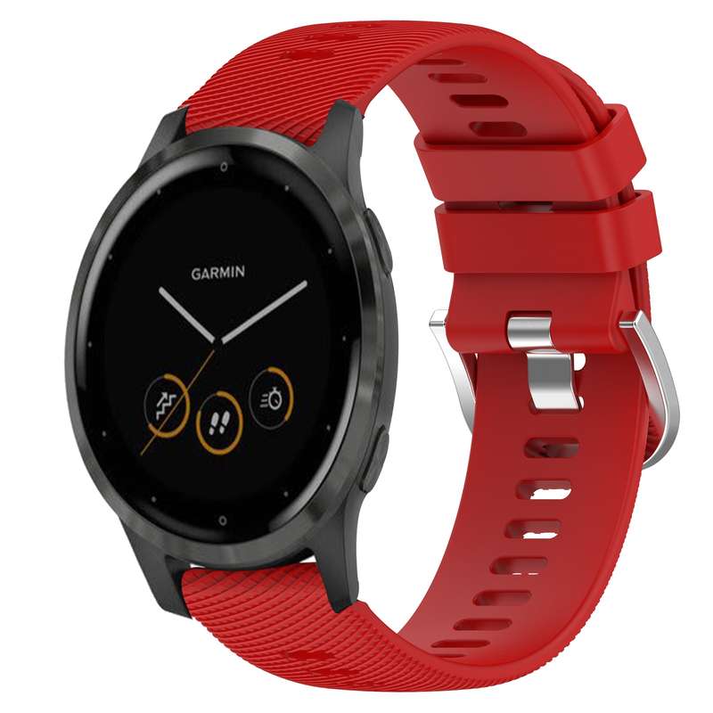 For Garmin Vivoactive 4S 18mm Solid Color Silicone Watch Band(Roland Purple)