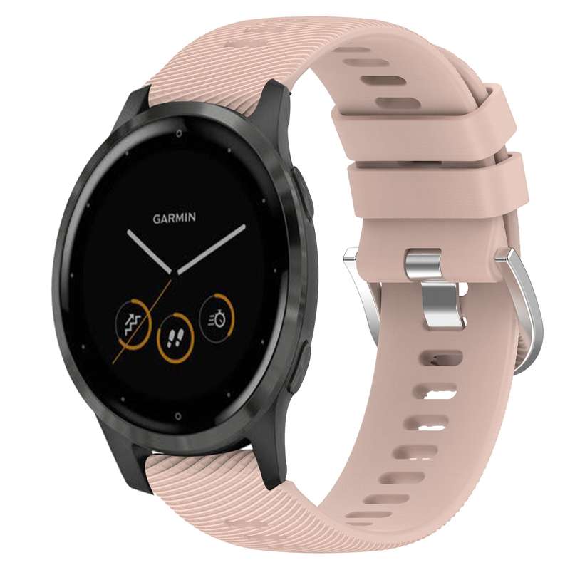 For Garmin Vivoactive 4S 18mm Solid Color Silicone Watch Band(Roland Purple)