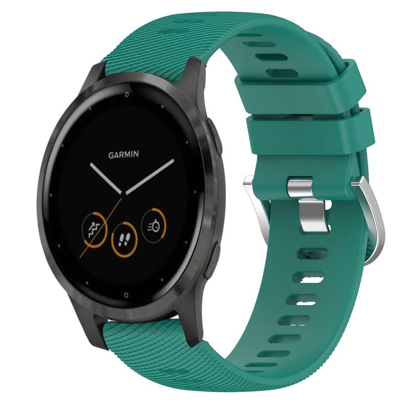 For Garmin Vivoactive 4S 18mm Solid Color Silicone Watch Band(Roland Purple)