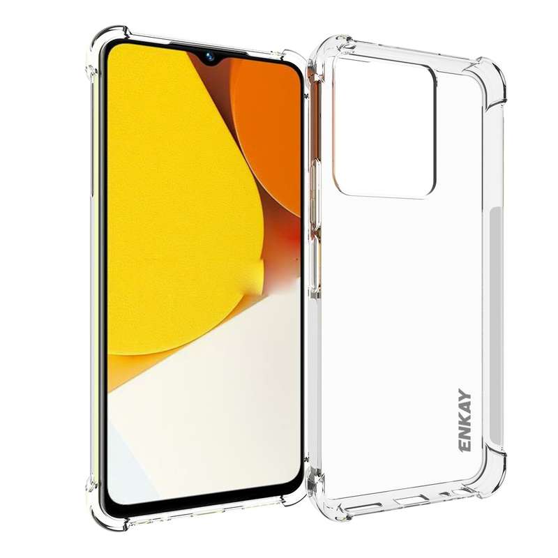 For vivo Y35 4G Global ENKAY Clear TPU Shockproof Phone Case