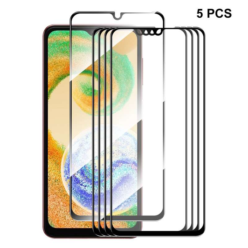 For Samsung Galaxy A04 / A04s 5pcs ENKAY Full Glue 0.26mm 9H 2.5D Tempered Glass Full Film