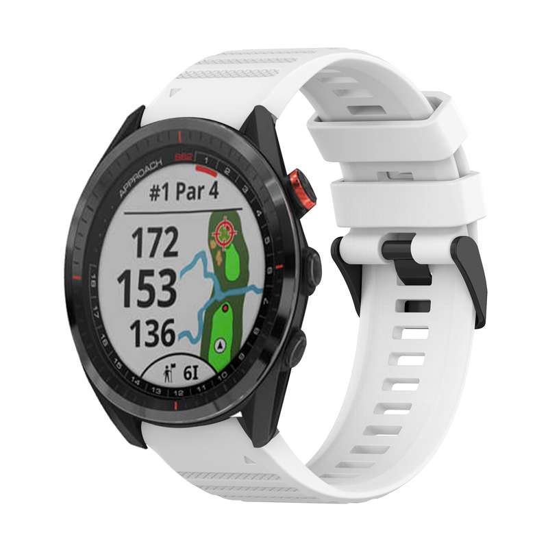 For Garmin Approach S62 22mm Horizontal Texture Silicone Watch Band with Removal Tool(Grey)