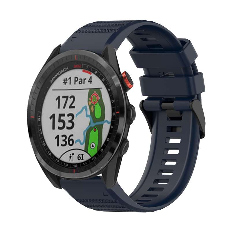 For Garmin Approach S62 22mm Horizontal Texture Silicone Watch Band with Removal Tool(Grey)