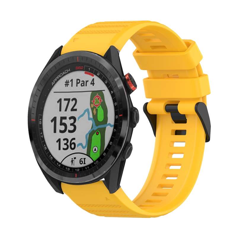 For Garmin Approach S62 22mm Horizontal Texture Silicone Watch Band with Removal Tool(Grey)