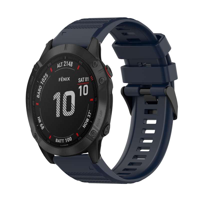 For Garmin Fenix 6 Sapphire GPS 22mm Horizontal Texture Silicone Watch Band with Removal Tool(White)