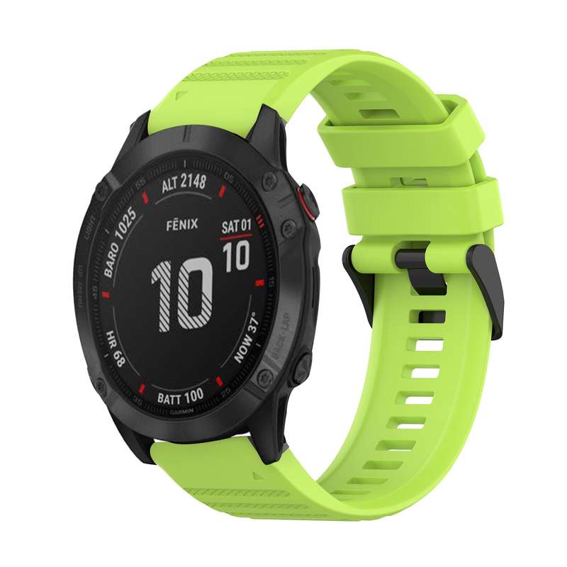 For Garmin Fenix 6 Sapphire GPS 22mm Horizontal Texture Silicone Watch Band with Removal Tool(White)
