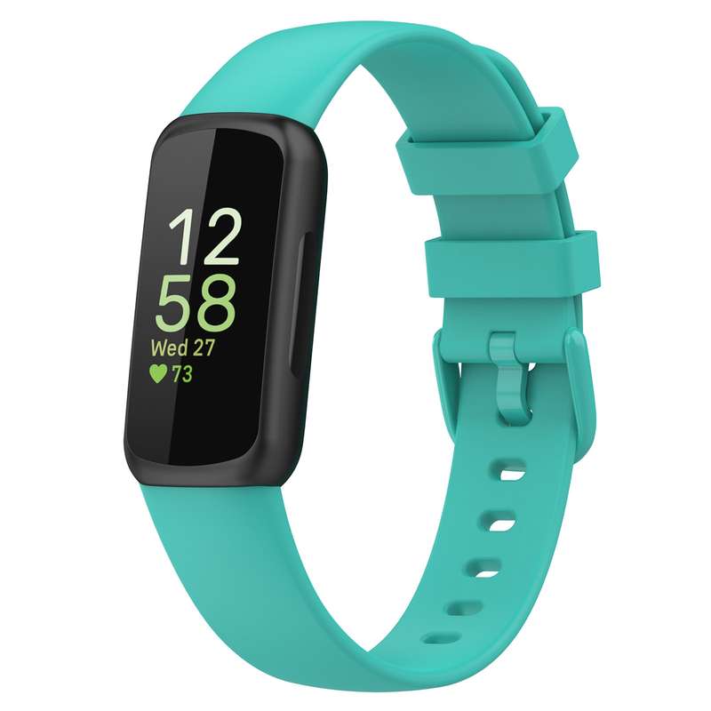 For Fitbit Inspire 3 Solid Color Silicone Watch Band, Size:L(Black)