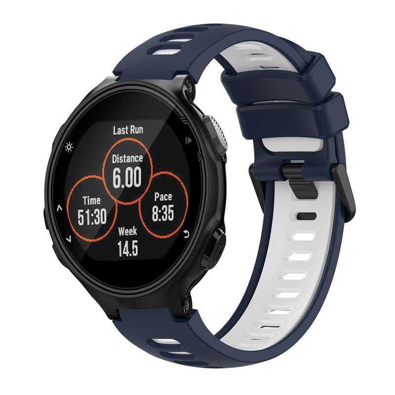For Garmin Forerunner 735 / 735XT Two-Color Silicone Watch Band(Red+Black)