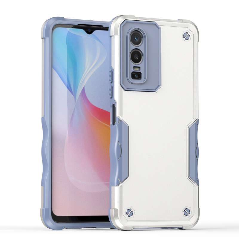 For vivo Y76 Non-slip Shockproof Armor Phone Case(Black)