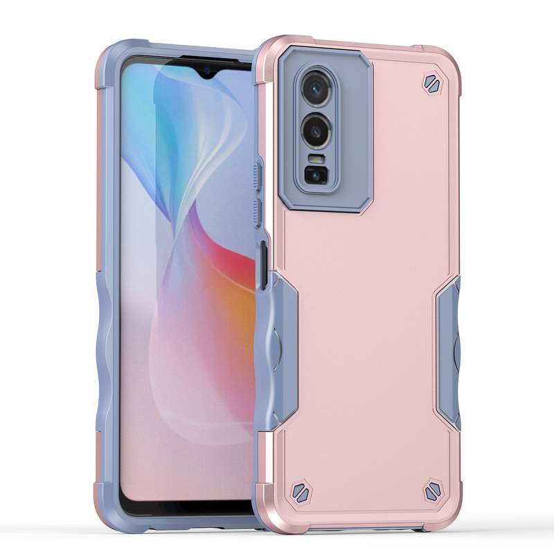 For vivo Y76 Non-slip Shockproof Armor Phone Case(Black)