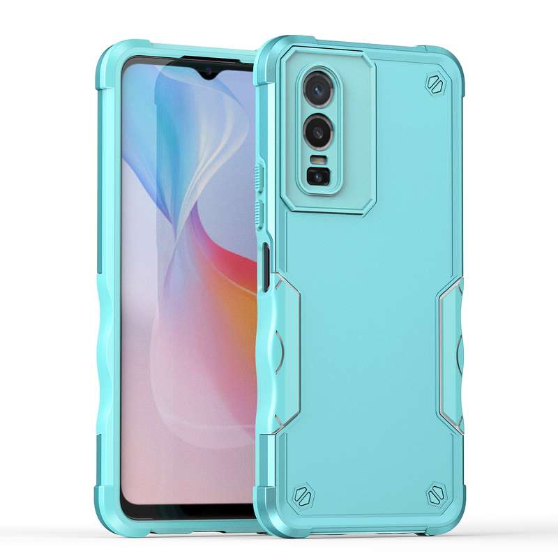 For vivo Y76 Non-slip Shockproof Armor Phone Case(Black)