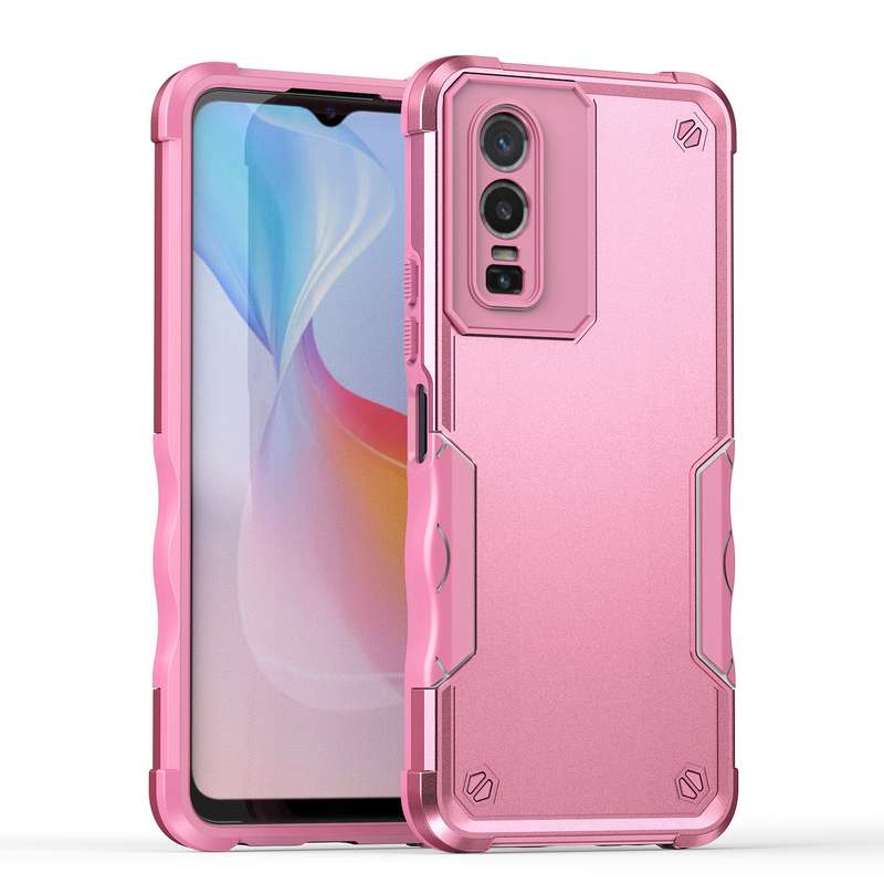 For vivo Y76 Non-slip Shockproof Armor Phone Case(Black)