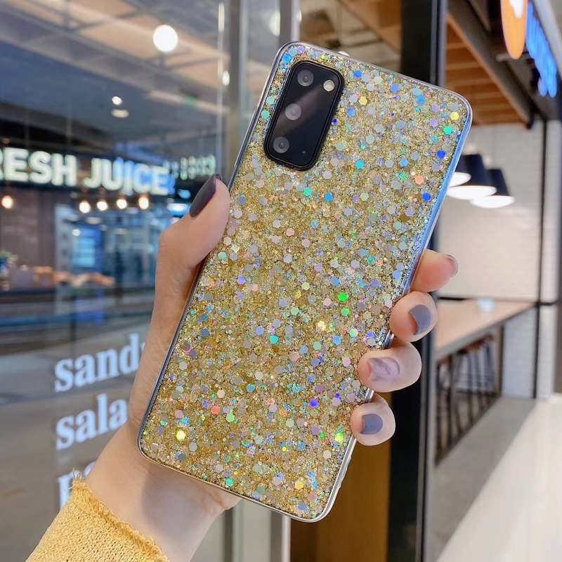 For Samsung Galaxy Note10+ Glitter Sequins Epoxy TPU Phone Case(Green)