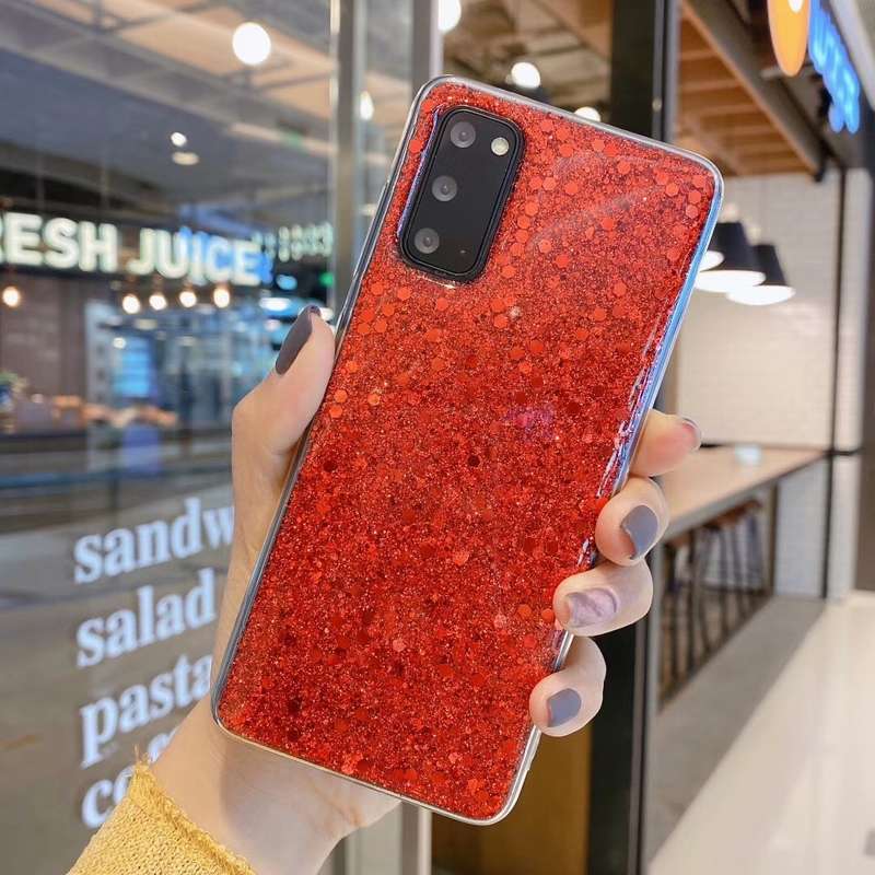 For Samsung Galaxy Note10+ Glitter Sequins Epoxy TPU Phone Case(Green)