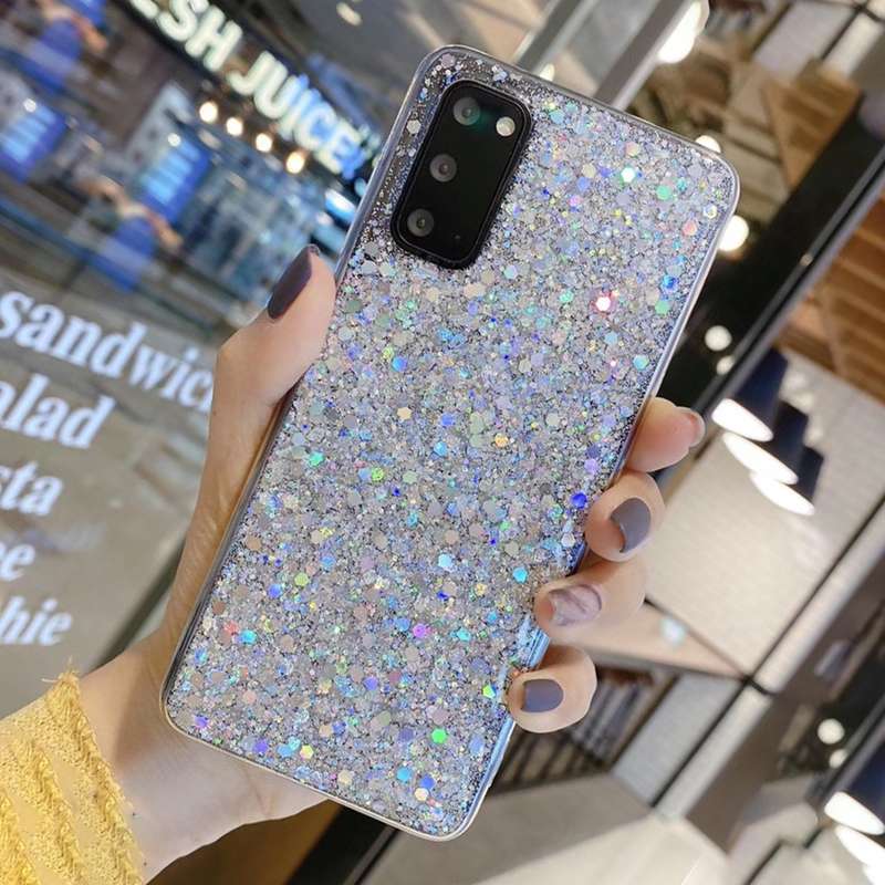 For Samsung Galaxy A73 5G Glitter Sequins Epoxy TPU Phone Case(Green)