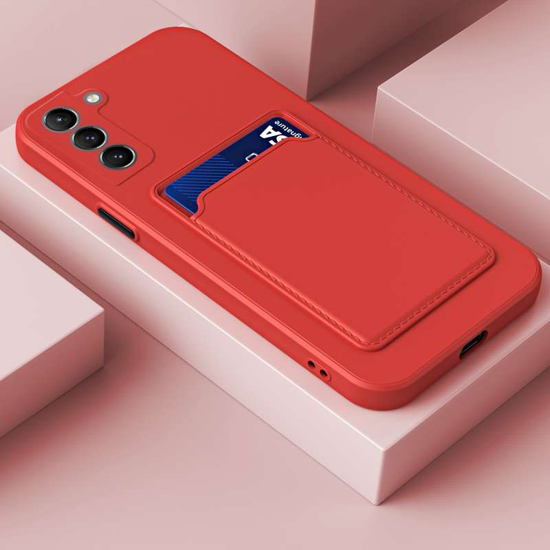 For Samsung Galaxy A54 5G Skin Feel Card TPU Contrast Color Button Phone Case(Pink)