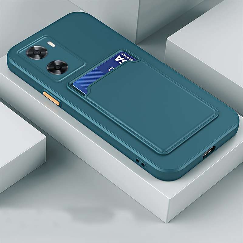 For vivo Y22 4G / Y22s 2022 4G Skin Feel Card TPU Contrast Color Button Phone Case(Black)