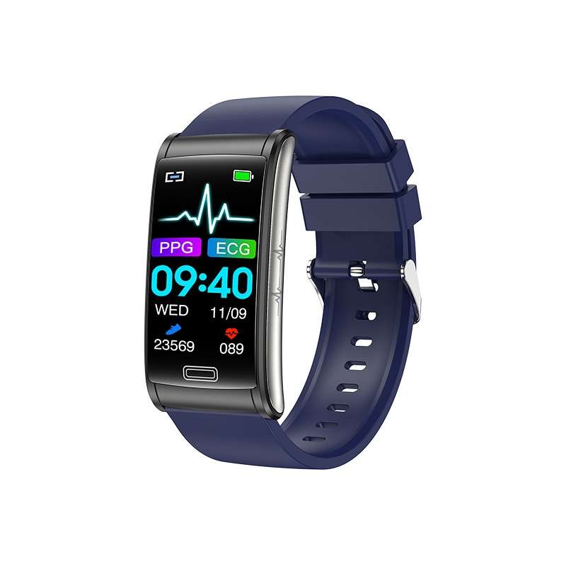 E600 1.47 inch Color Screen Smart Watch Silicone Strap Support Heart Rate Monitoring / Blood Pressur