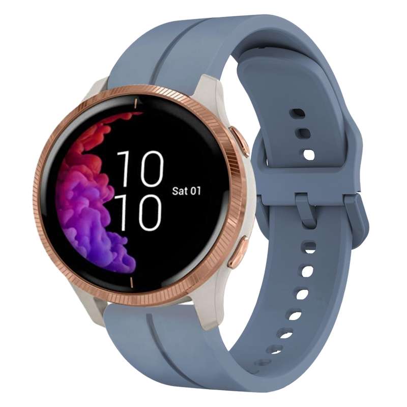 For Garmin Venu 20mm Loop Silicone Watch Band(Dark Grey)