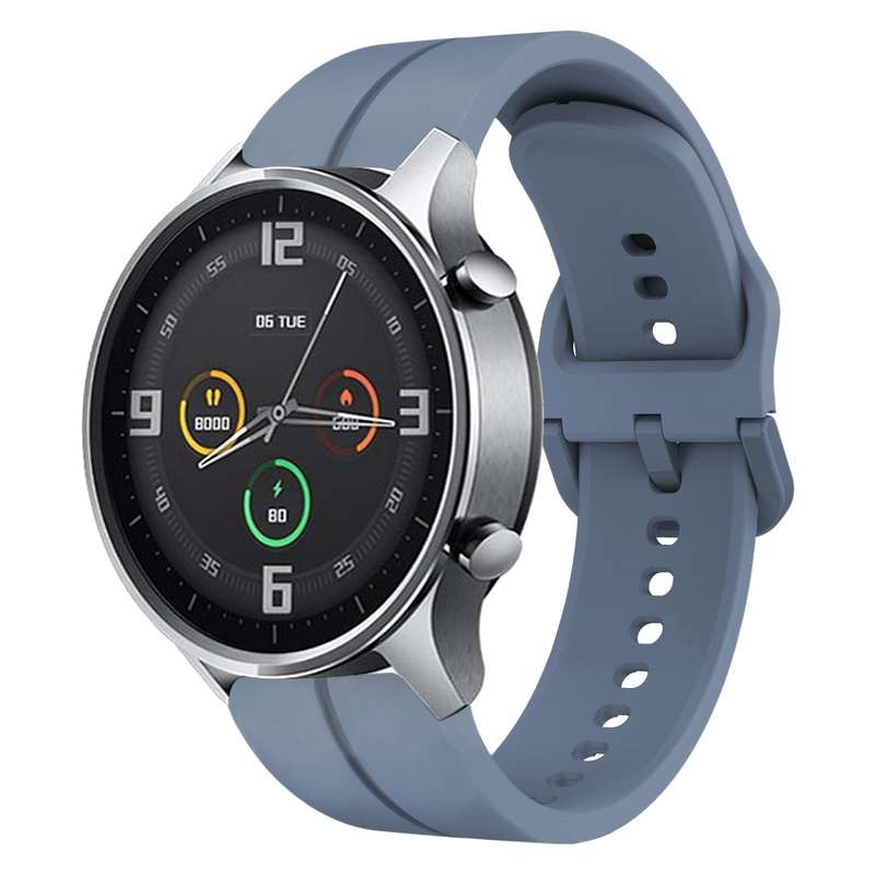 For Xiaomi MI Watch Color 22mm Loop Silicone Watch Band(Black)
