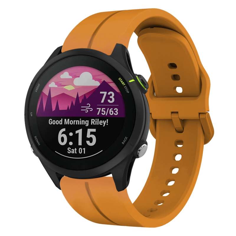 For Garmin Forerunner 255 Music 22mm Loop Silicone Watch Band(Dark Grey)