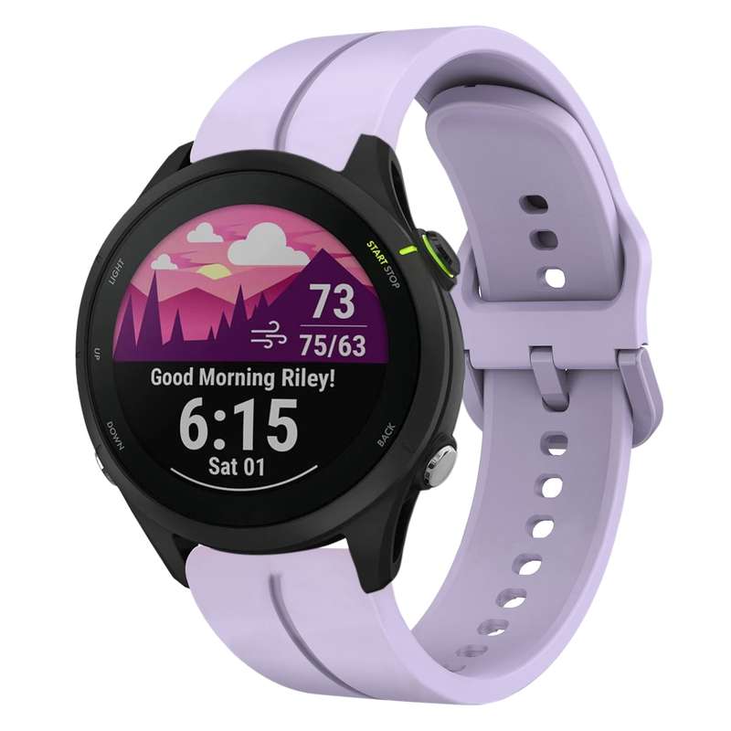 For Garmin Forerunner 255 Music 22mm Loop Silicone Watch Band(Dark Grey)