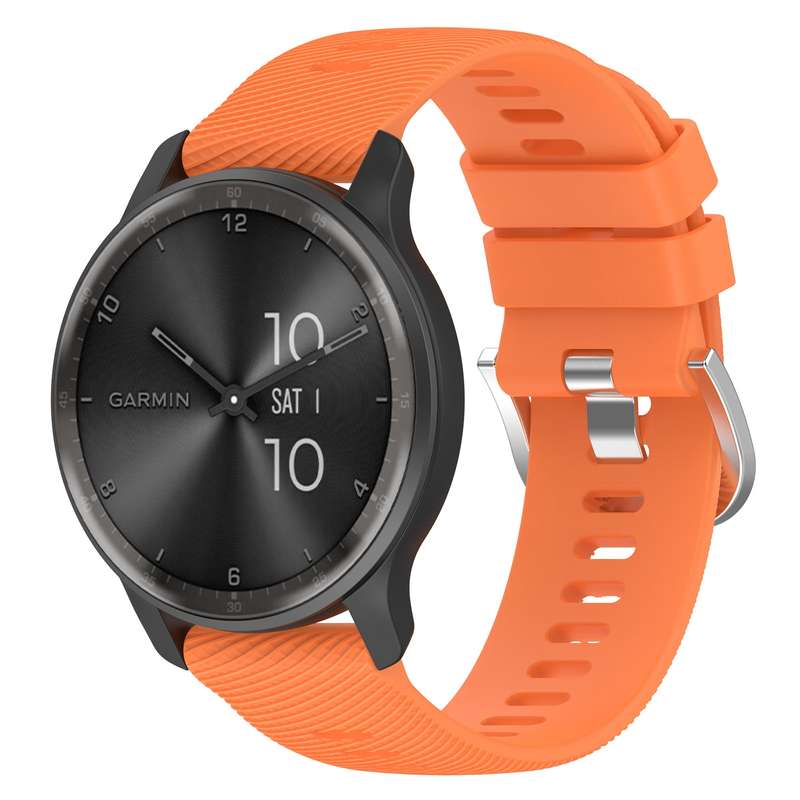 For Garmin Forerunner 55 20mm Cross Textured Solid Color Silicone Watch Band(Black)